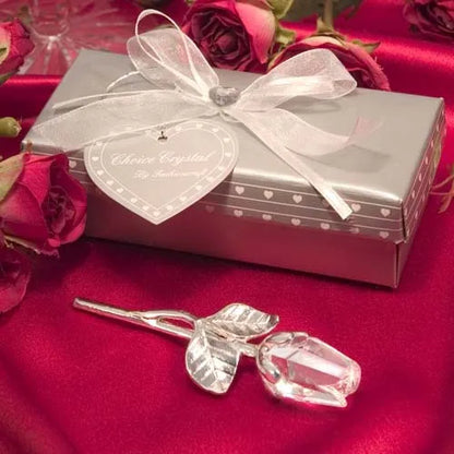 Romantic Crystal Glass Rose