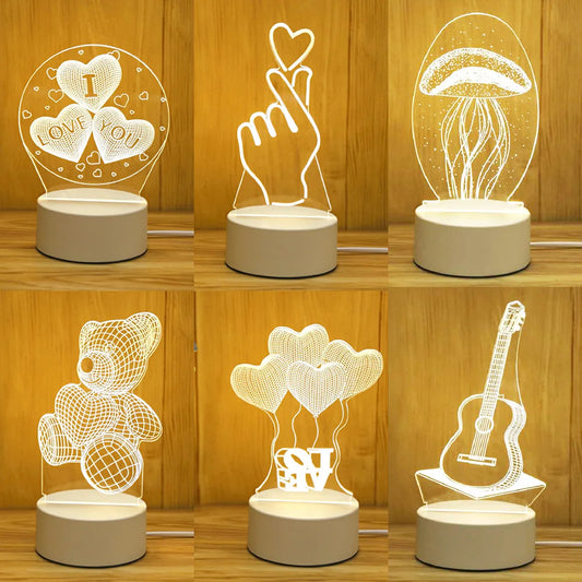 Romantic 3D LED Acrylic Lamp