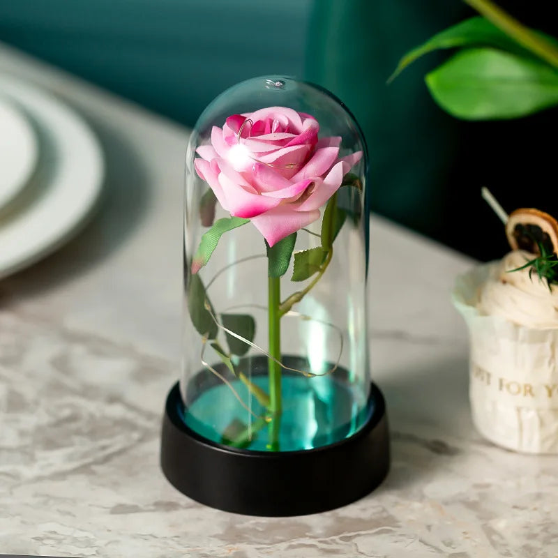 Everlasting Rose LED Glass Dome