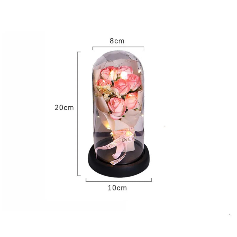 Everlasting Rose LED Glass Dome