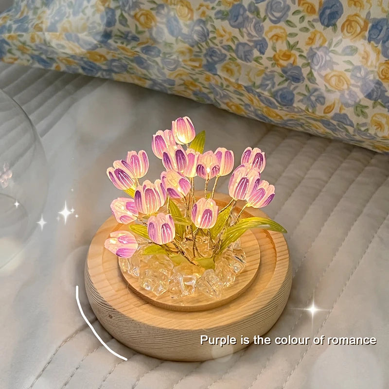 Artificial Tulip Flower LED Night Lamp