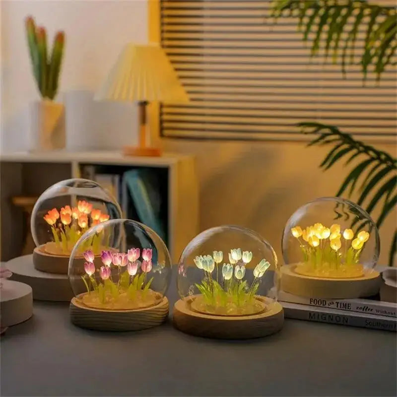 Artificial Tulip Flower LED Night Lamp