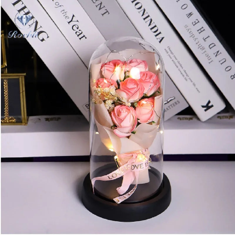 Everlasting Rose LED Glass Dome