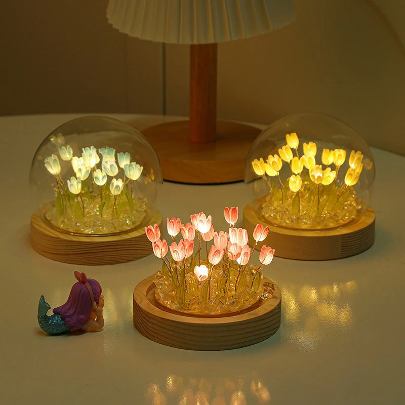 Artificial Tulip Flower LED Night Lamp