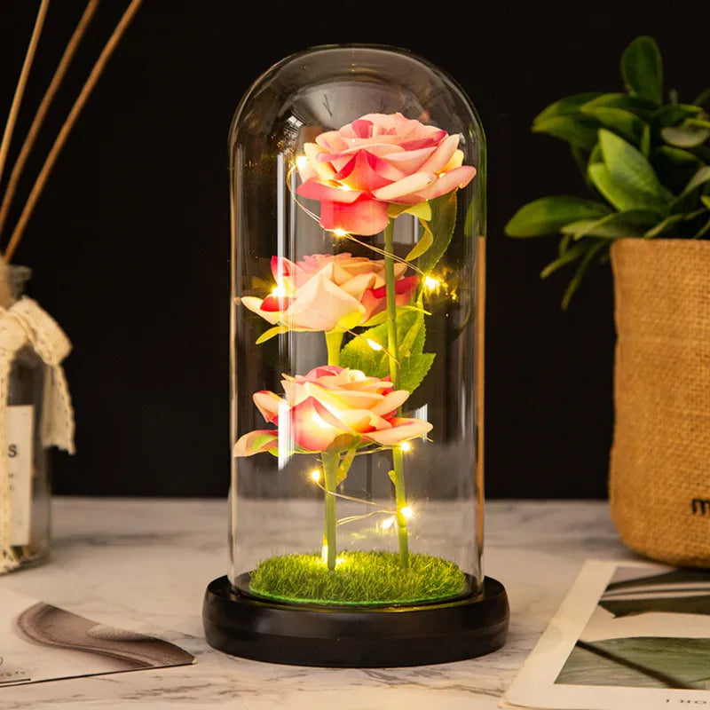 Everlasting Rose LED Glass Dome