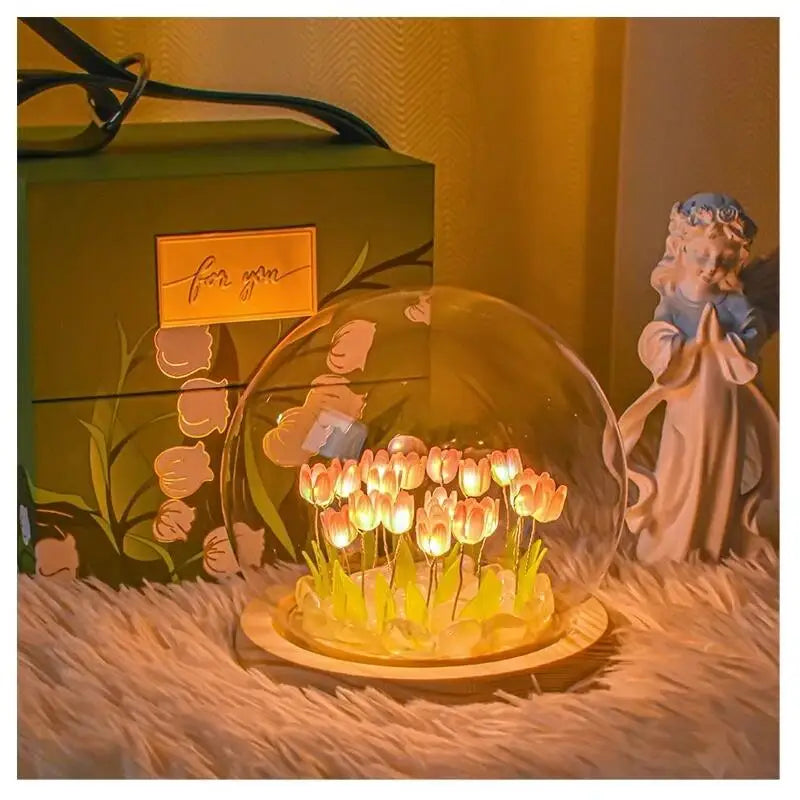 Artificial Tulip Flower LED Night Lamp