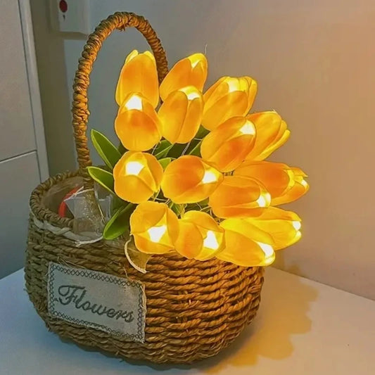 LED Artificial Tulip Bouquet Lamp