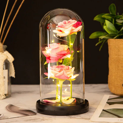 Everlasting Rose LED Glass Dome