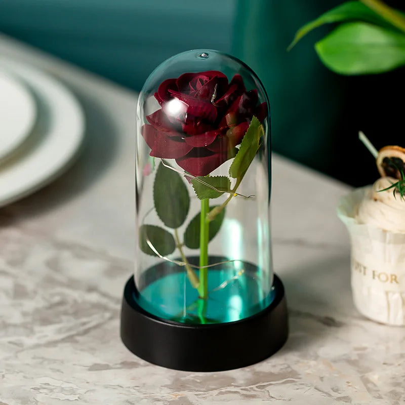 Everlasting Rose LED Glass Dome